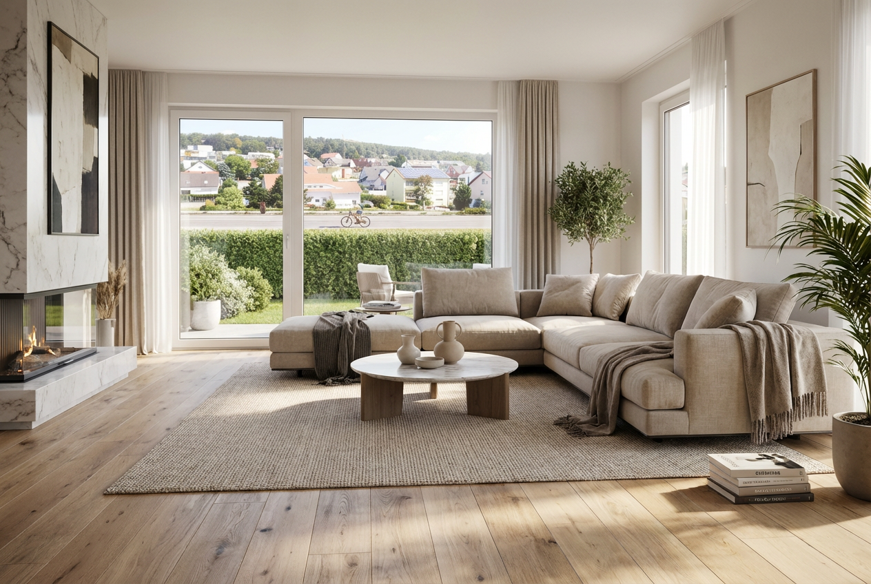 Wohnzimmer im Erdgeschoss